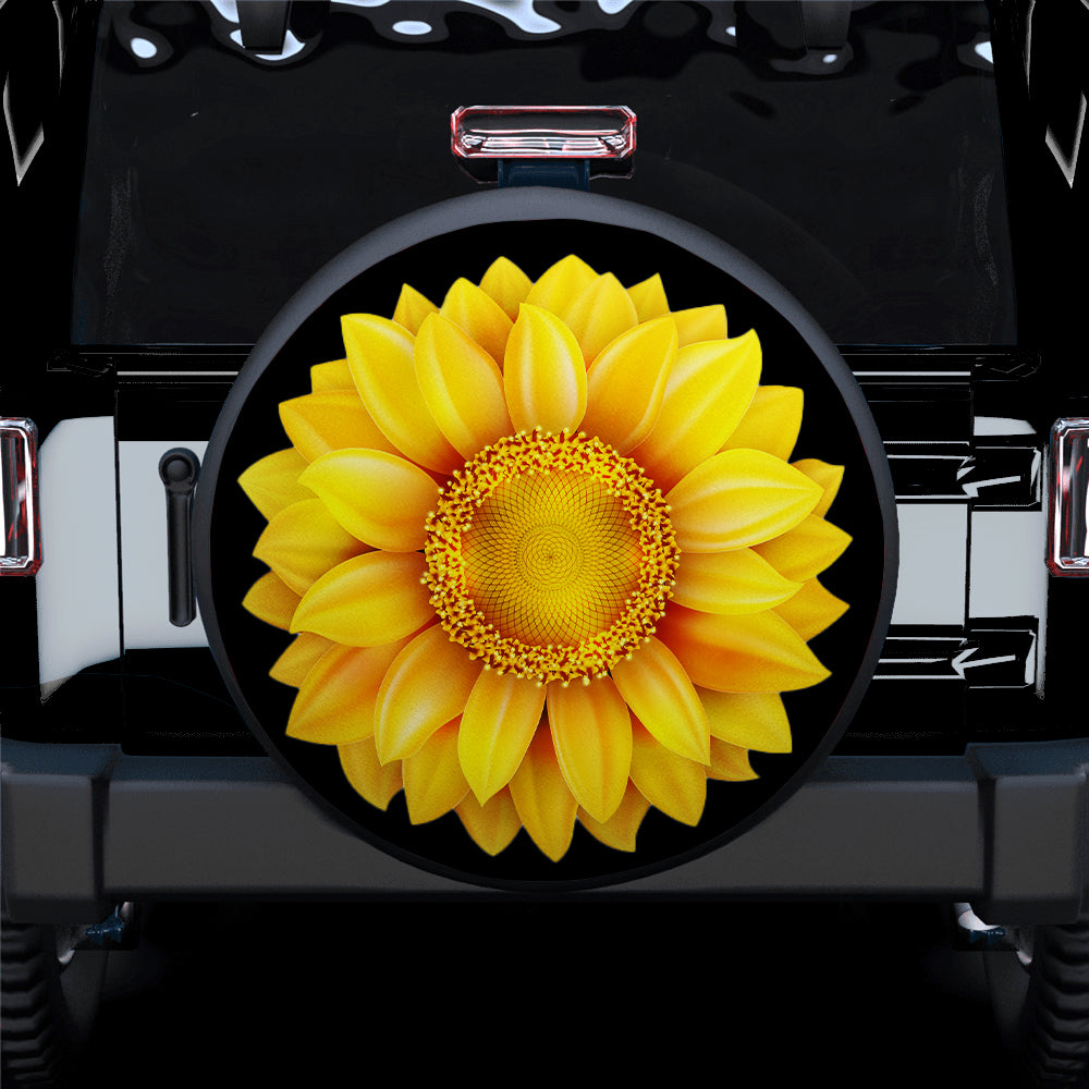 Sunflower 3D Jeep Car Spare Tire Covers Gift for Campers