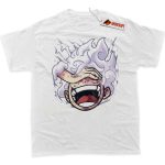 Anime Luffy Gear 5 Awakening Graphic Tee For Fans