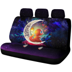 Cute Charmander Pokemon Love You To The Moon Galaxy Car Back Seat Covers Decor Protectors 1