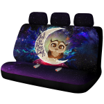 Cute Owl Love You To The Moon Galaxy Premium Custom Car Back Seat Covers Decor Protectors 1