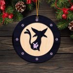 Eevee Espeon Evolution Pokemon Ghost Wood Circle Ornament Perfect Gift For Holiday 1