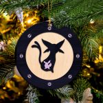 Eevee Espeon Evolution Pokemon Ghost Wood Circle Ornament Perfect Gift For Holiday 2