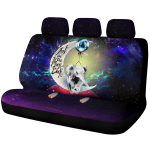 Elephant Love You To The Moon Galaxy Premium Custom Car Back Seat Covers Decor Protectors 1