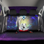 Elephant Love You To The Moon Galaxy Premium Custom Car Back Seat Covers Decor Protectors 2