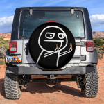 Funny Middle Finger Meme Gift for Jeep Car Spare Tire Covers - Image 2