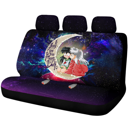 Inuyasha Love You To The Moon Galaxy Premium Custom Car Back Seat Covers Decor Protectors 1