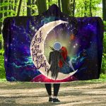 Jack And Sally Nightmare Before Christmas Love You To The Moon Galaxy Economy Hooded Blanket 1