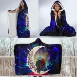 Jack And Sally Nightmare Before Christmas Love You To The Moon Galaxy Economy Hooded Blanket 5