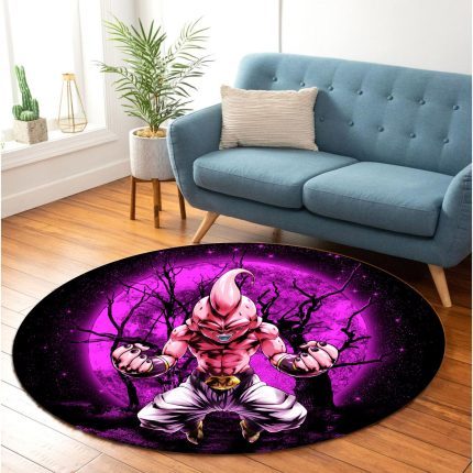 Kid Buu Dragon Ball Moonlight Round Carpet Rug Bedroom Livingroom Home Decor 2