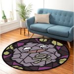 Koffing Pokemon Stained Glass Round Carpet Rug Bedroom Livingroom Home Decor 2
