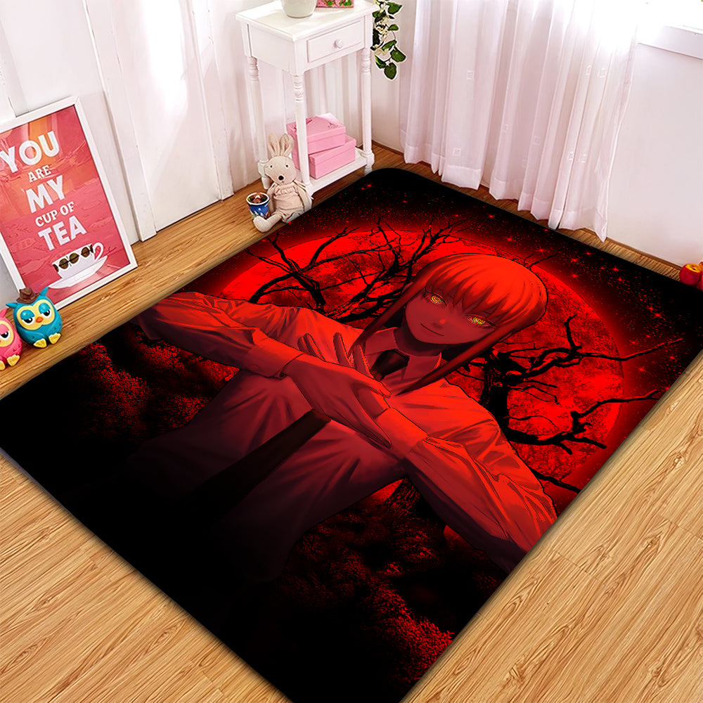 Makima Chainsaw Man Rug for Bedroom Living Room Moonlight Carpet Decor ...
