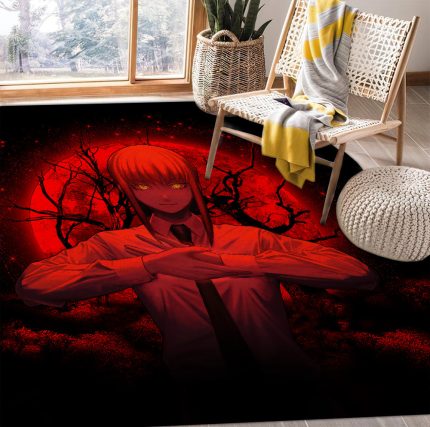 Makima Chainsaw Man Anime Moonlight Rug Carpet Rug Home Room Decor 3
