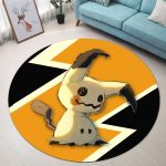 Mimikyu Pokemon Round Carpet Rug Bedroom Livingroom Home Decor 1