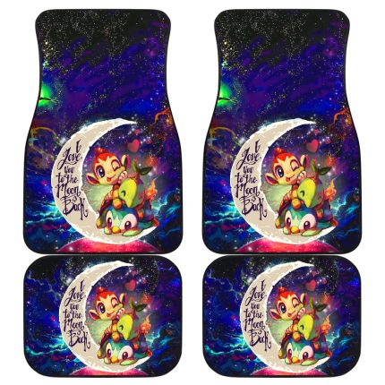 Piplup Turtwig And Chimchar Gen 4 Love You To The Moon Galaxy Car Floor Mats Car Accessories 1