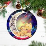 Winnie The Pooh Love You To The Moon Galaxy Mica Circle Ornament Perfect Gift For Holiday 2