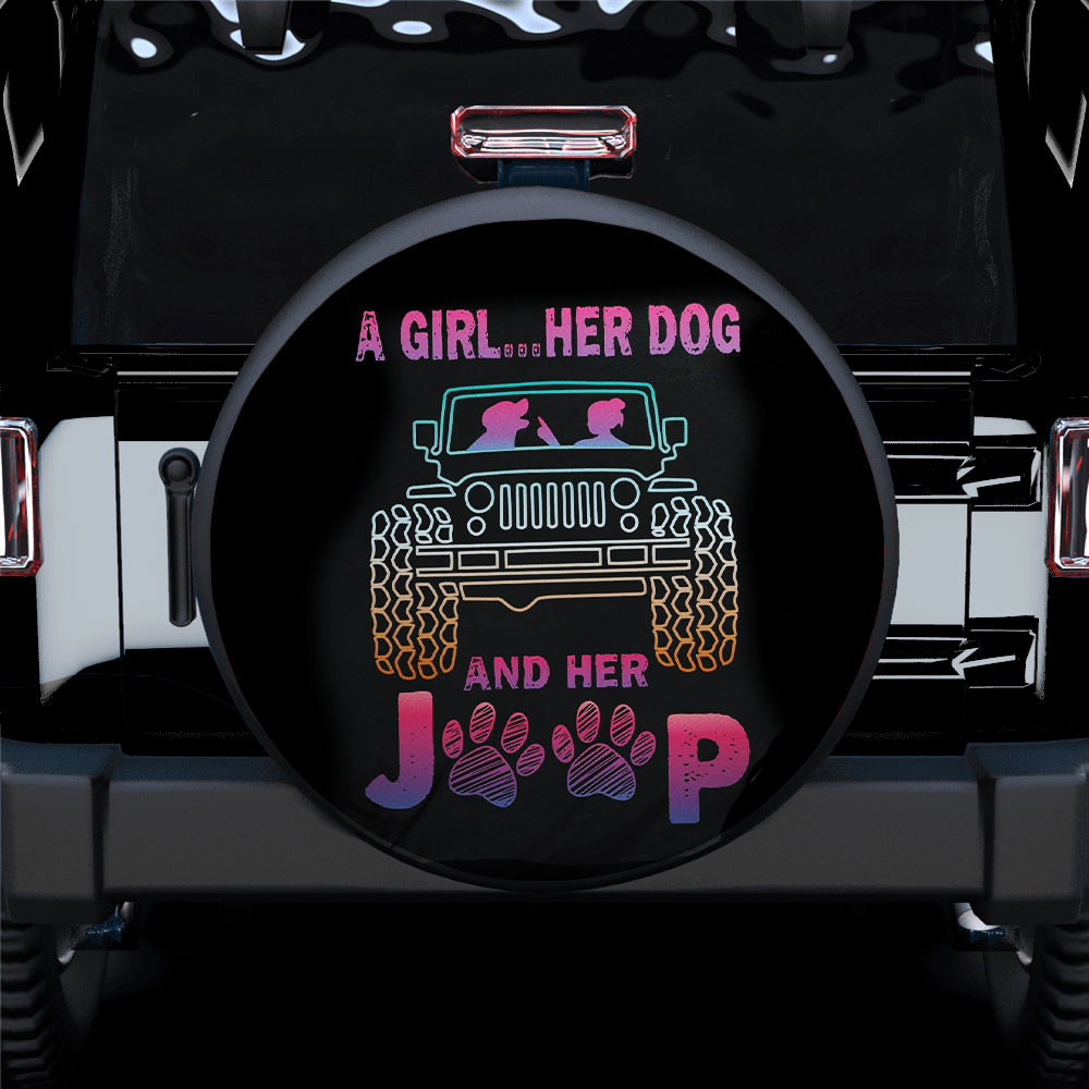 Girl Dog Jeep Spare Tire Covers - Perfect Gift for Campers