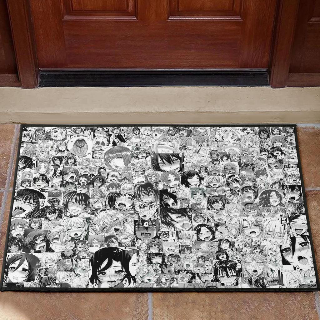 Ahegao Anime-Themed Entrance Rug - Ahegao Doormat Ahegao