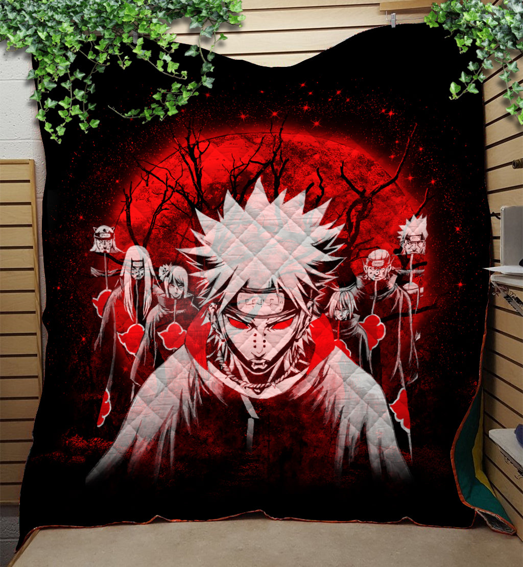 Akatsuki Moonlight Anime Quilt Blanket for Cozy Comfort