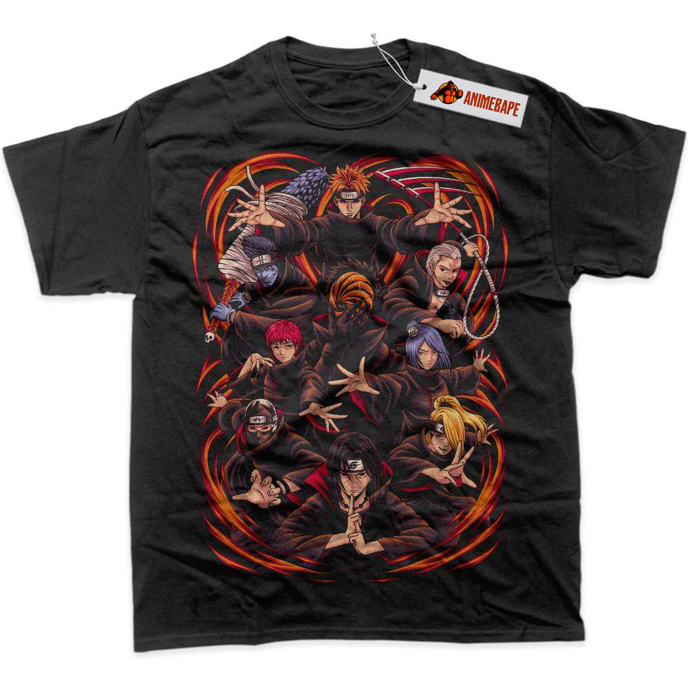 Naruto Akatsuki Shirt, Anime Graphic Tee for Fans Akatsuki