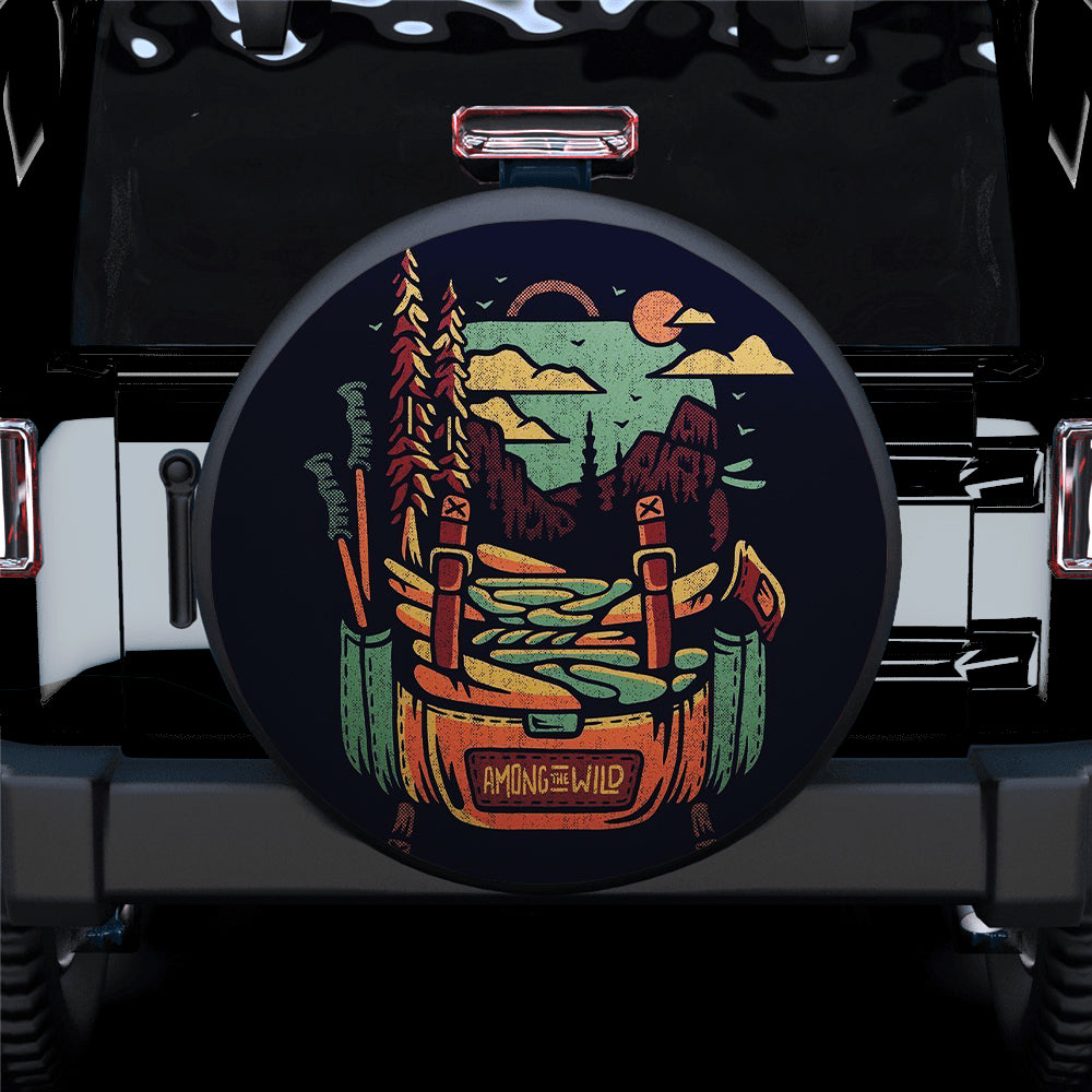 Vintage Jeep Tire Cover Gift for Campers - Wild Hippie Design