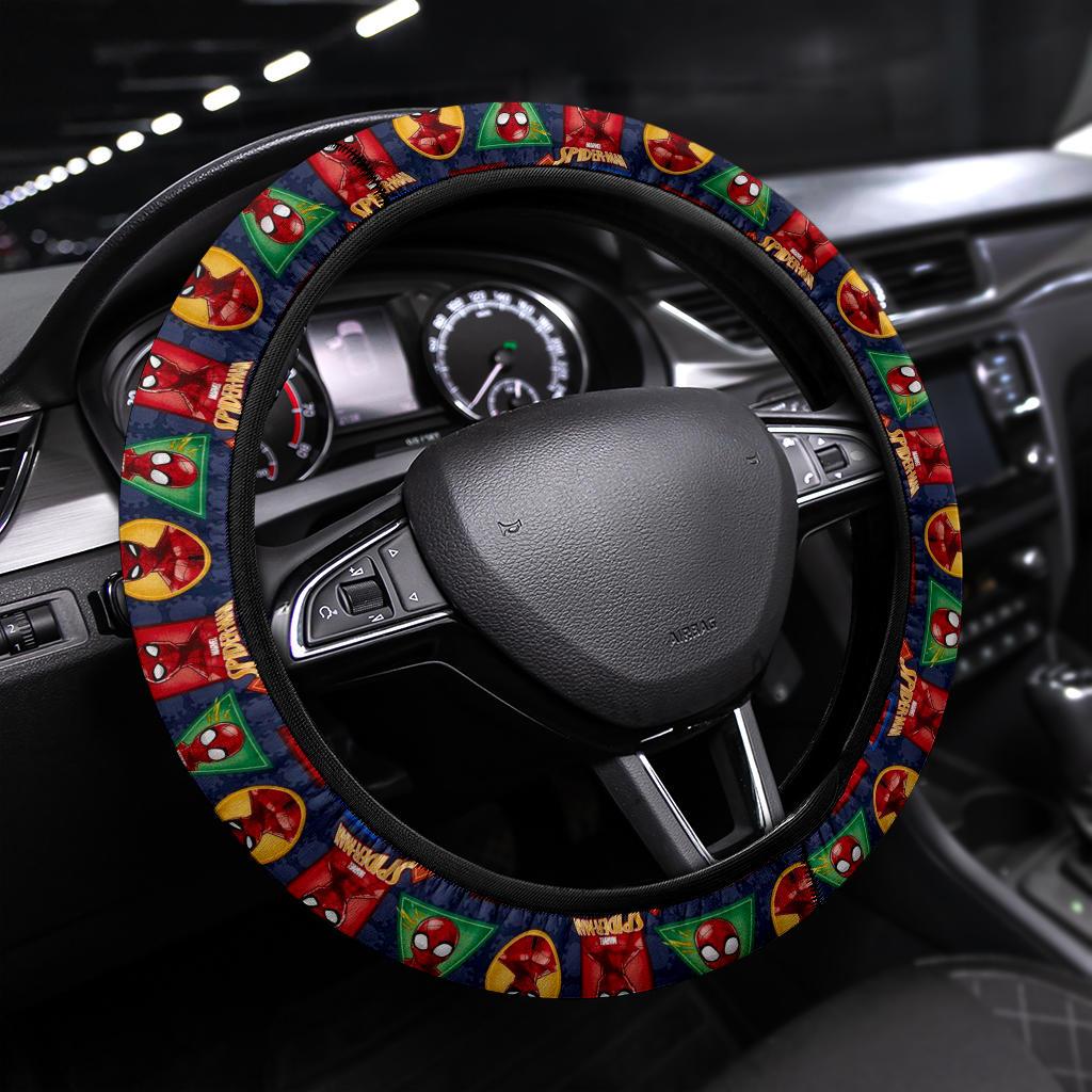 Premium Custom Car Steering Wheel Cover - Amazing Spider Man Design