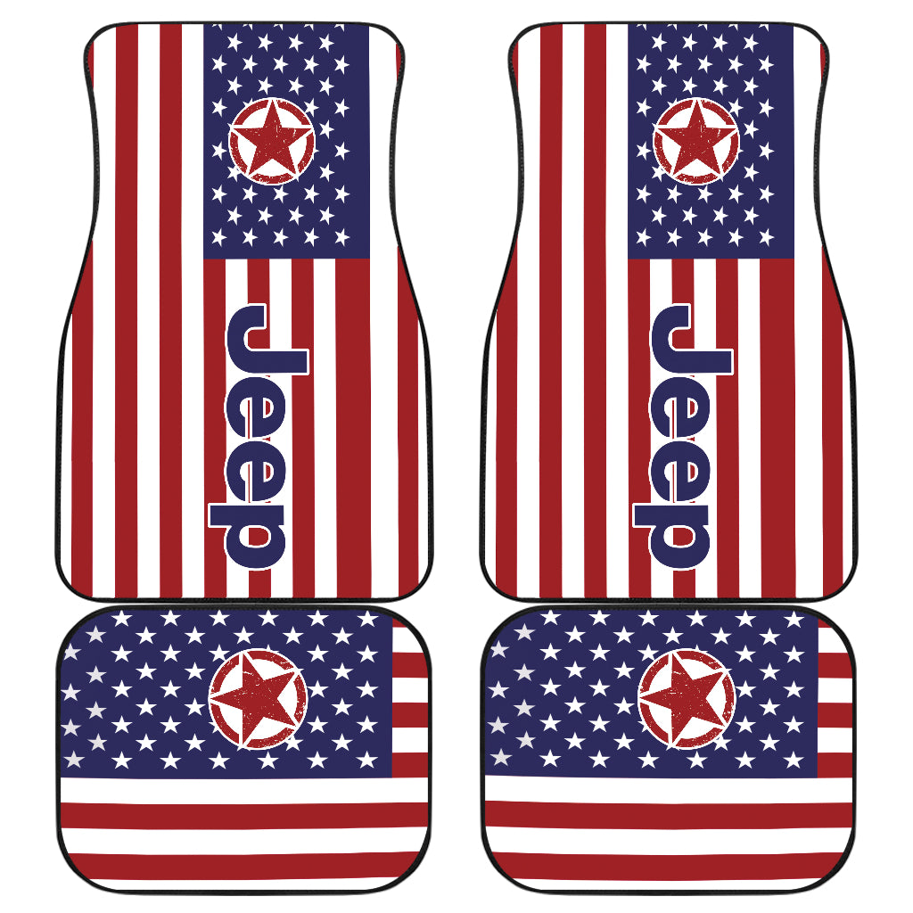 American Flag Car Floor Mats for Jeep - Durable & Stylish