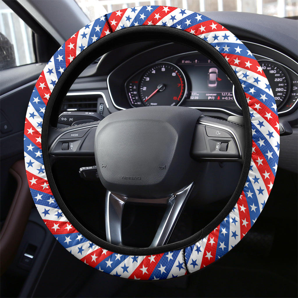 American Flag Premium Steering Wheel Cover for Cars 7230