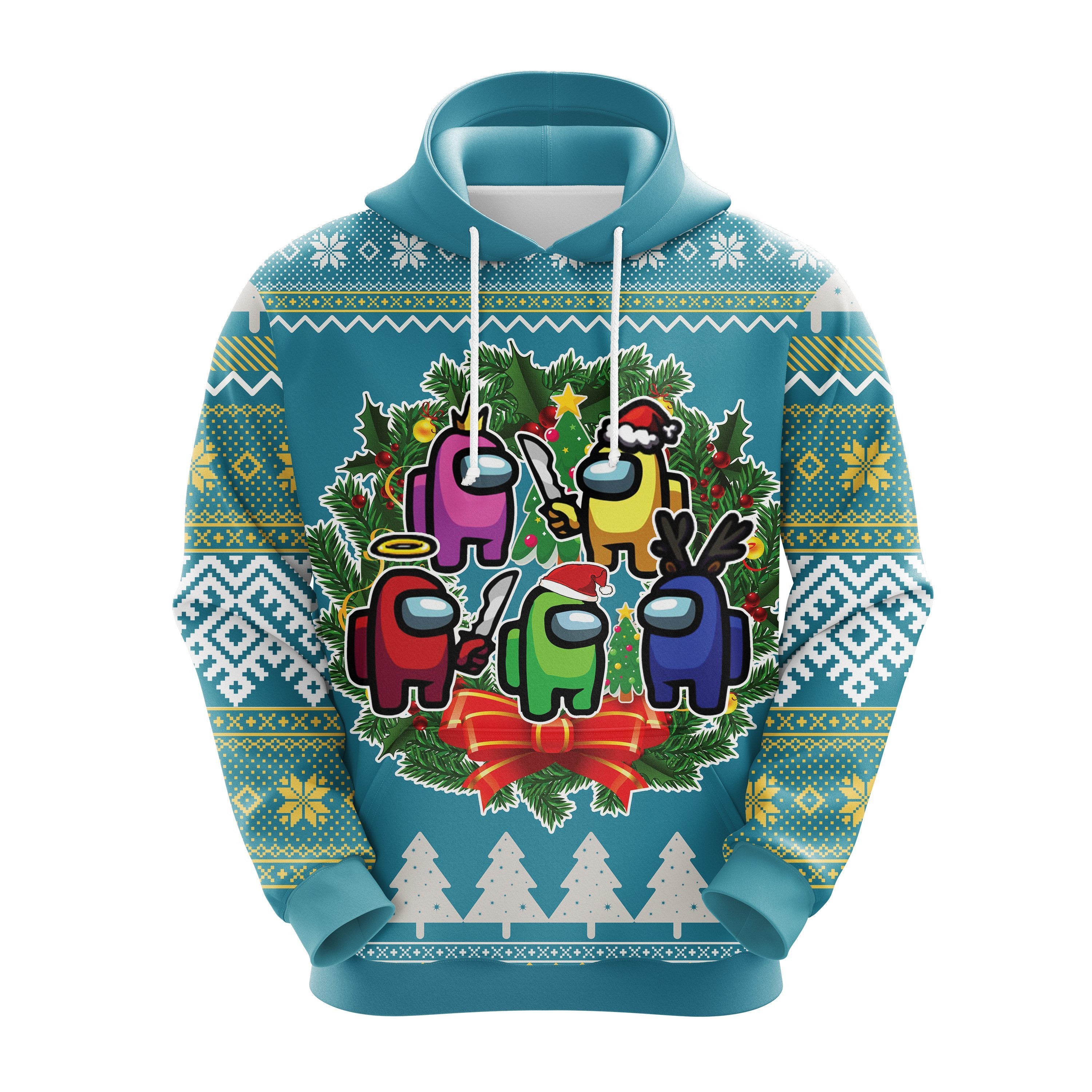 Among Us Christmas Noel Cute Ugly Hoodie Gift Idea for Thanksgiving