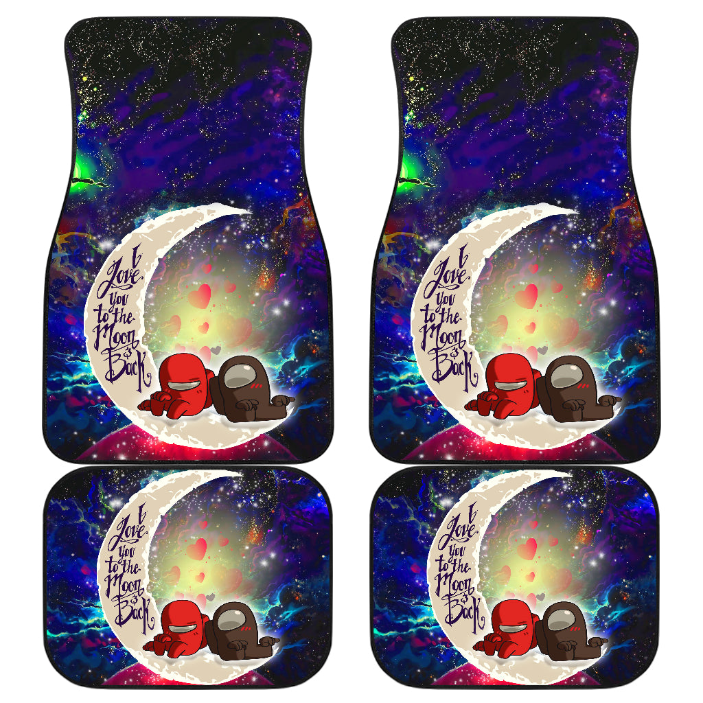 Among Us Galaxy Car Mats for Couples - Love You To The Moon