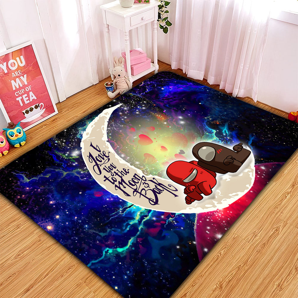 Among Us Galaxy Carpet Rug for Home Room Decor - Couple Love Theme