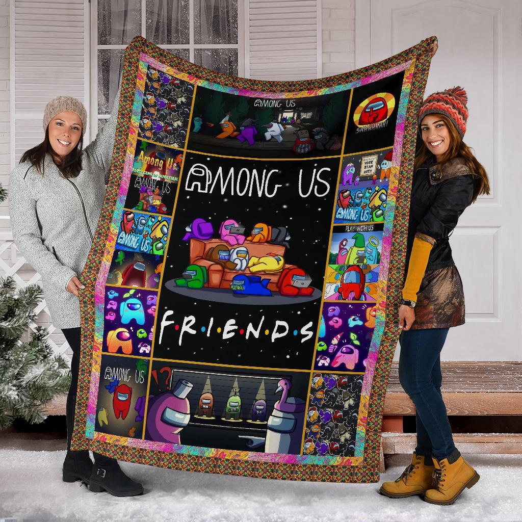 Among Us F.R.I.E.N.D.S Christmas Custom Blanket for Home Decor