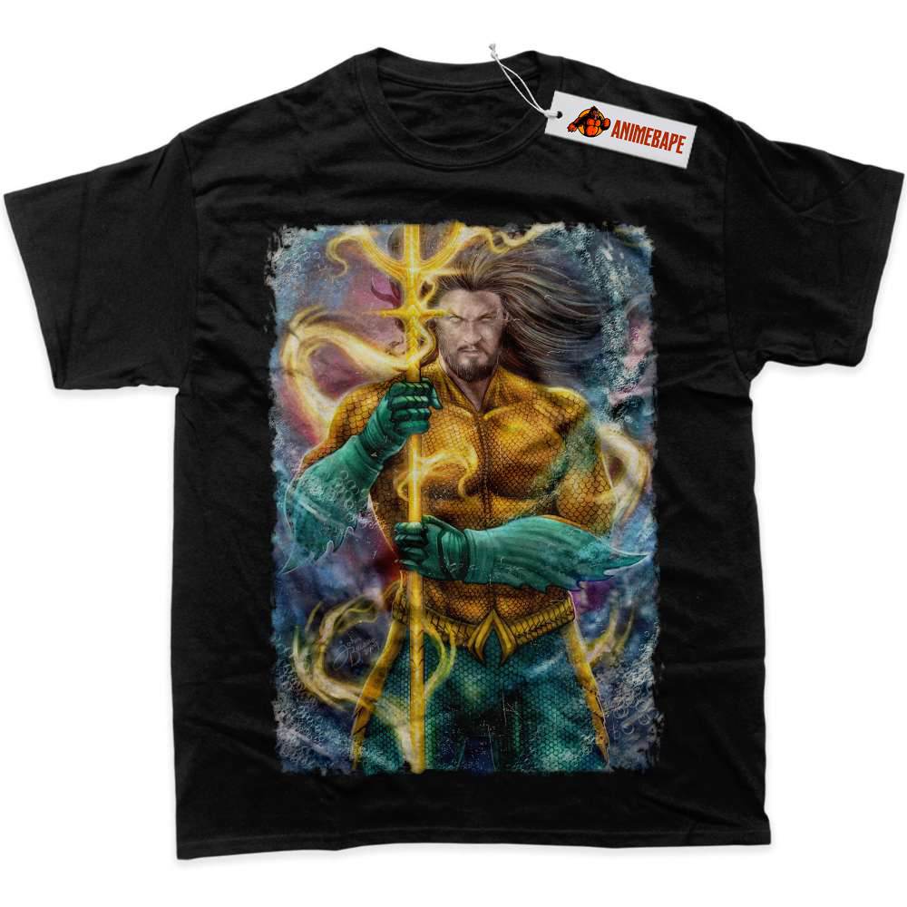 DC Comics Aquaman Graphic T-Shirt for Men, Short Sleeve Tee