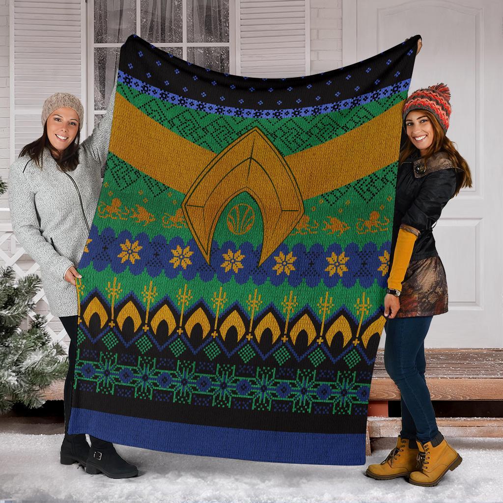 Aquaman Custom Ugly Christmas Blanket for Home Decor