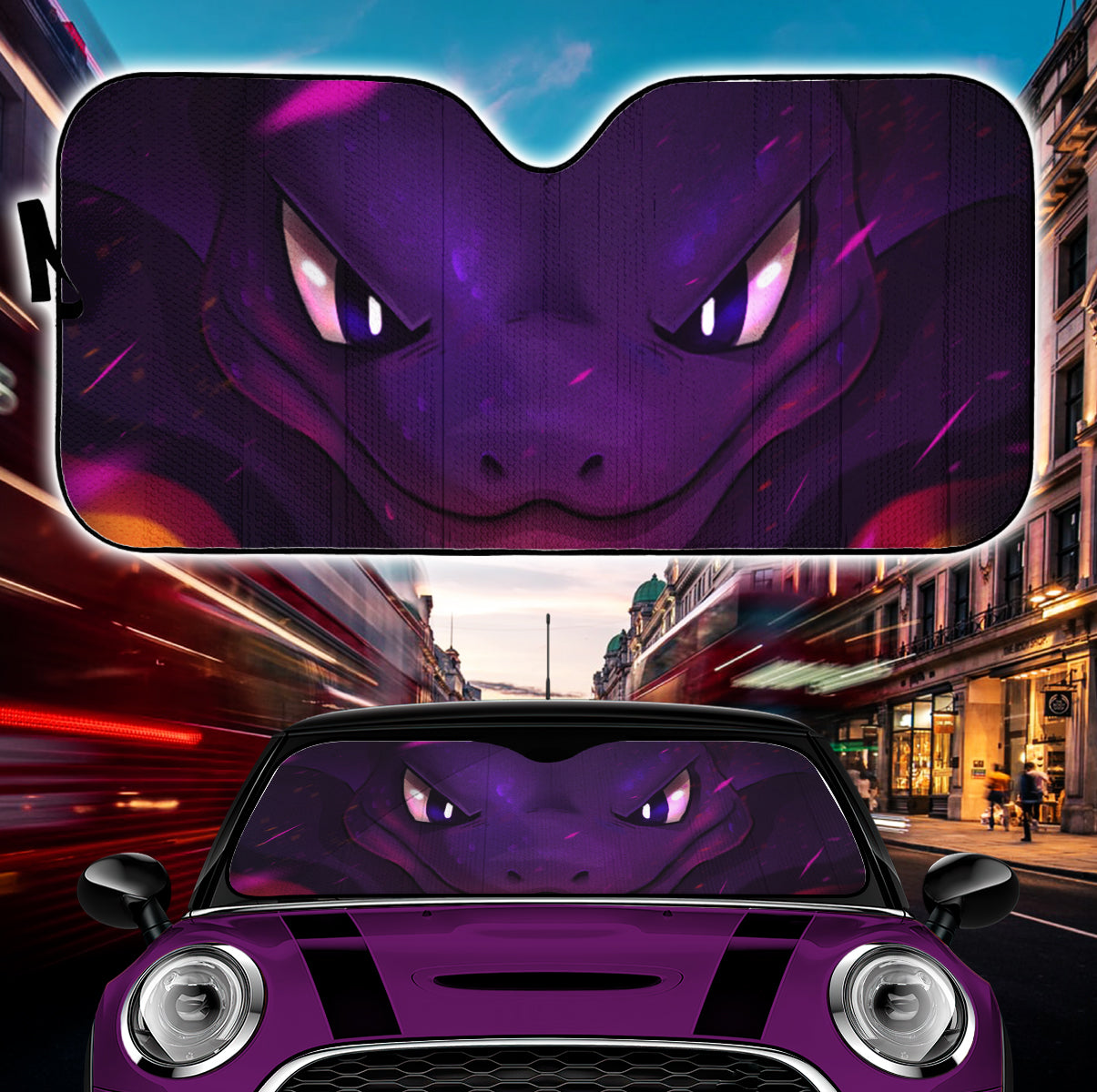 Arbok Face Pokemon Car Sunshades for Auto Protection
