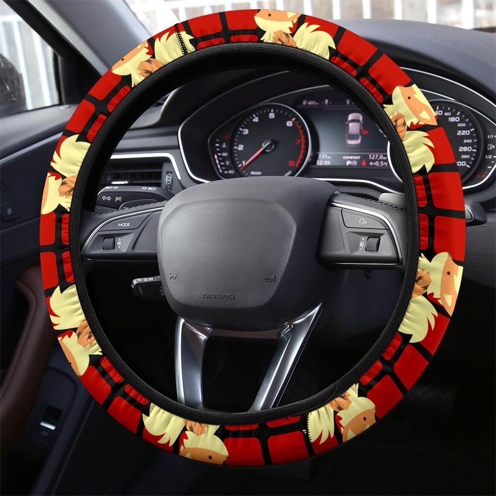 Arcanine Pokemon Premium Steering Wheel Cover for Cars 6948
