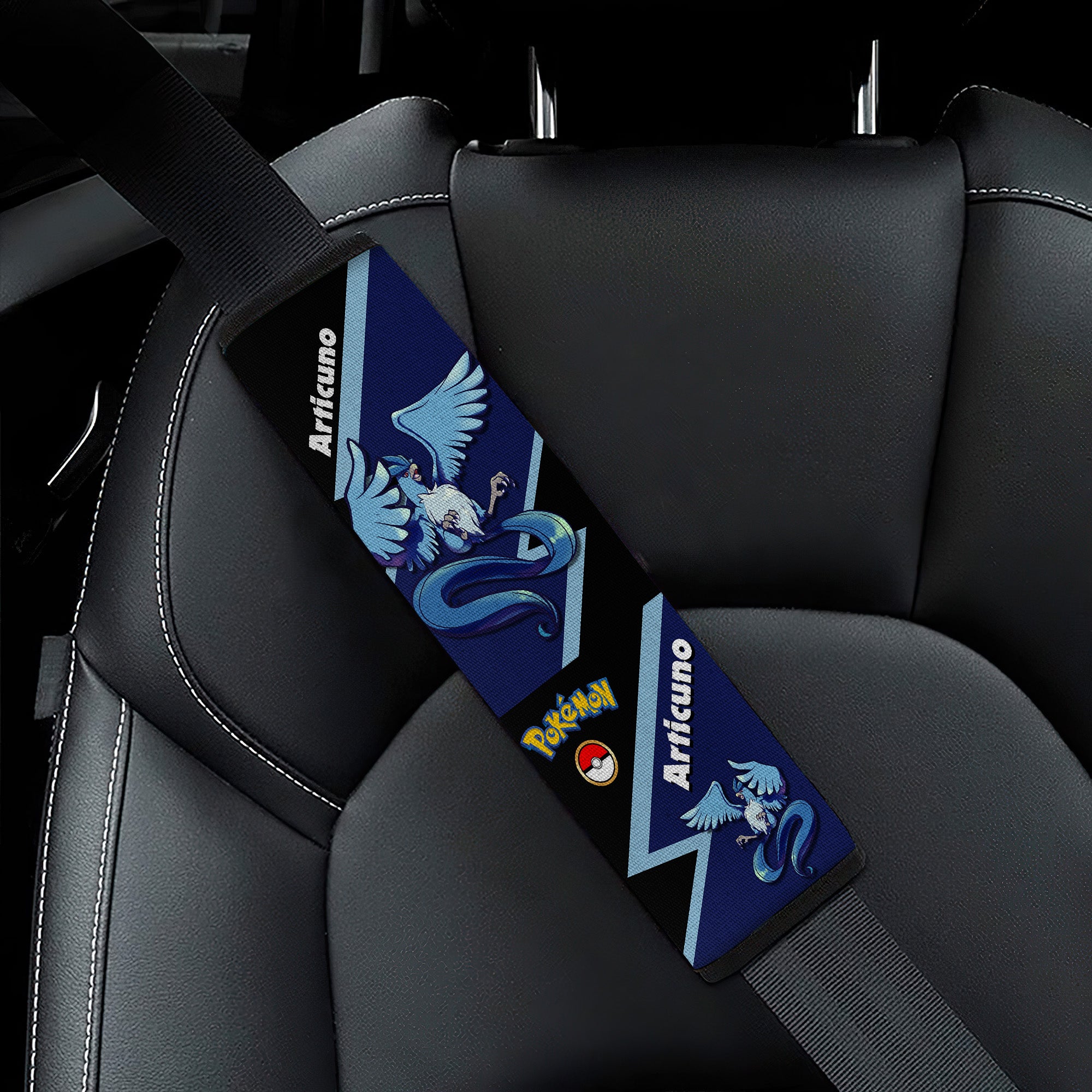 Custom Articuno Pokemon Car Seat Belt Cover Accessories