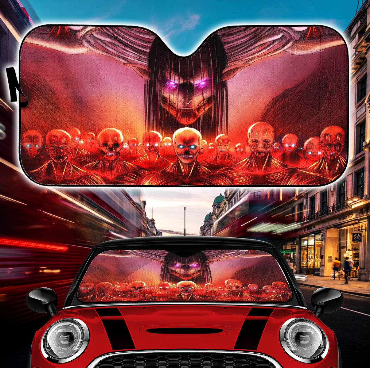Eren Attack On Titan Car Sunshades for Vehicle Protection