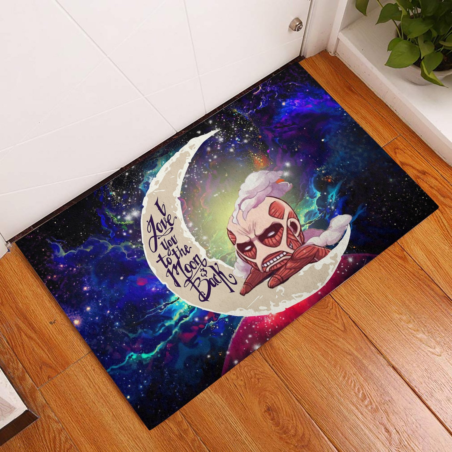 Attack on Titan Love You To The Moon Galaxy Doormat Home Decor