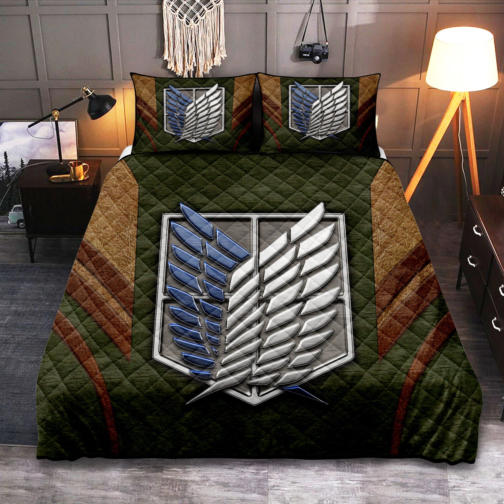 Attack On Titan Army Quilt Bedding Set for Ultimate Comfort