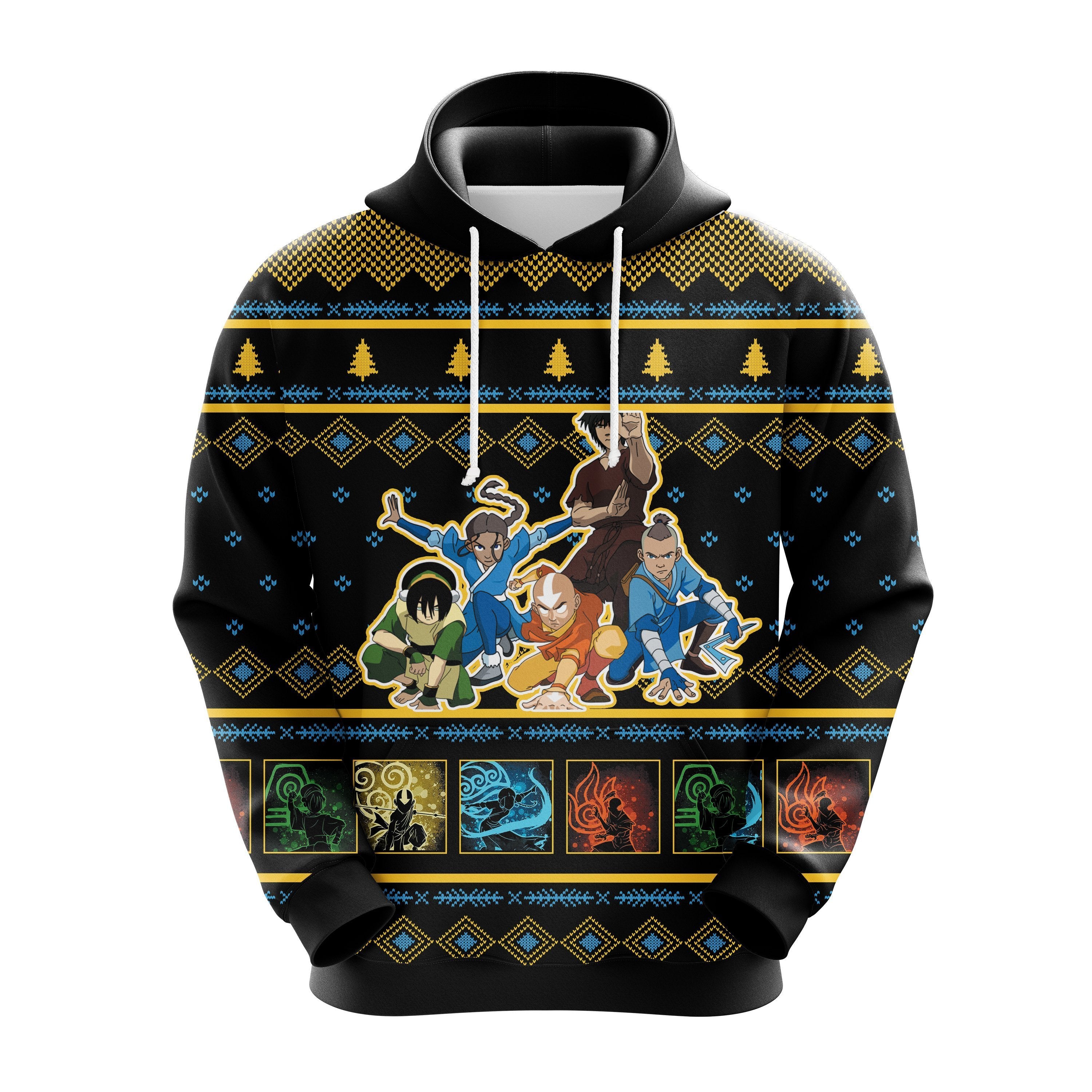 Avatar The Last Airbender Christmas Ugly Hoodie Gift Idea