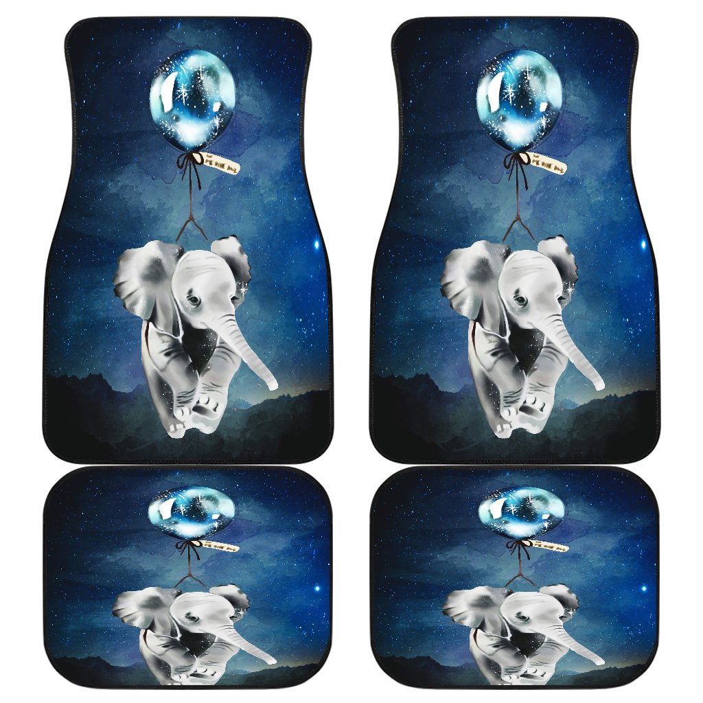 Baby Elephant Bubble Car Mats Set of 4 for Front and Back Seats