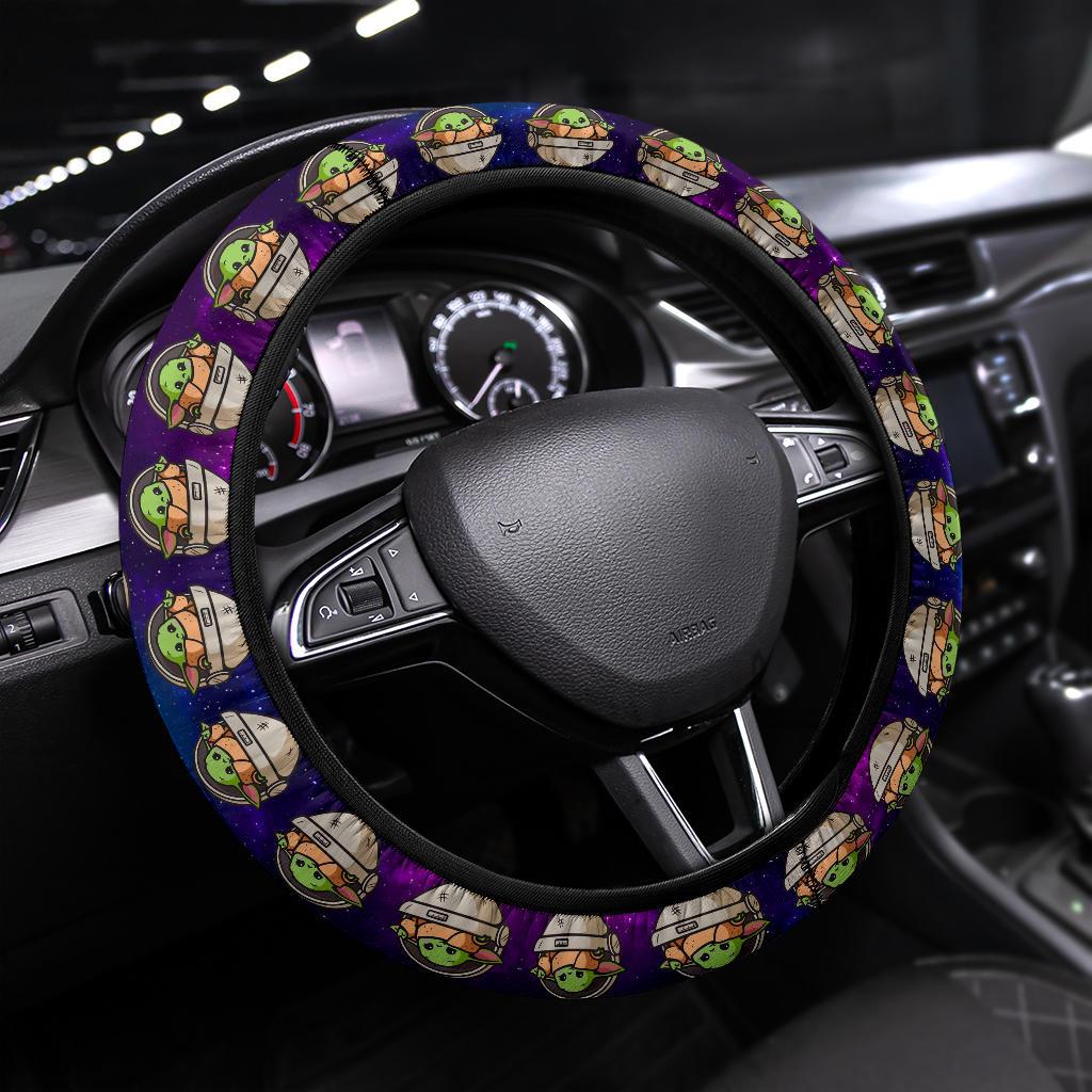Baby Yoda Cartoon Steering Wheel Cover for Cars 7212
