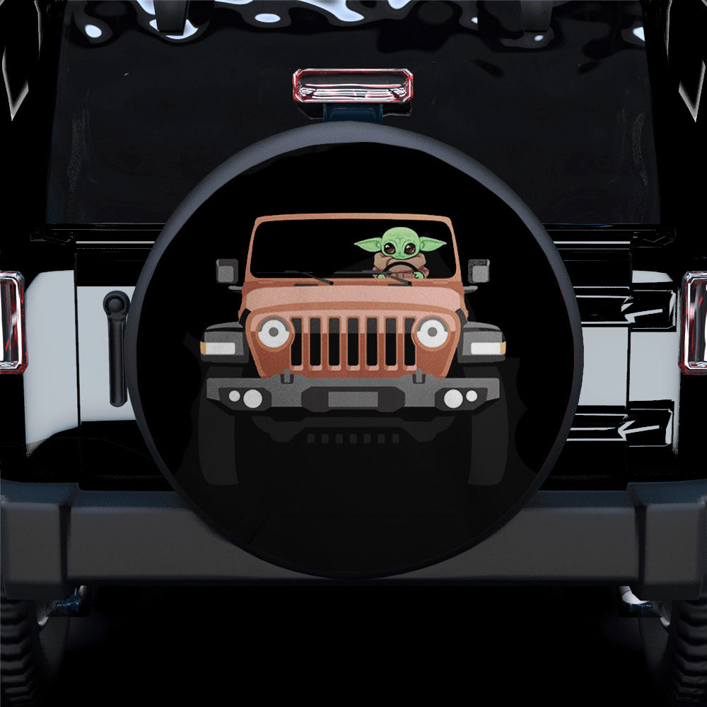 Baby Yoda Spare Tire Covers for Jeep Campers Gift Idea