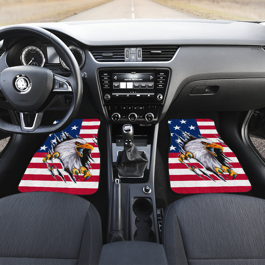 Bald Eagle USA Flag Car Accessories Floor Mats for Vehicles