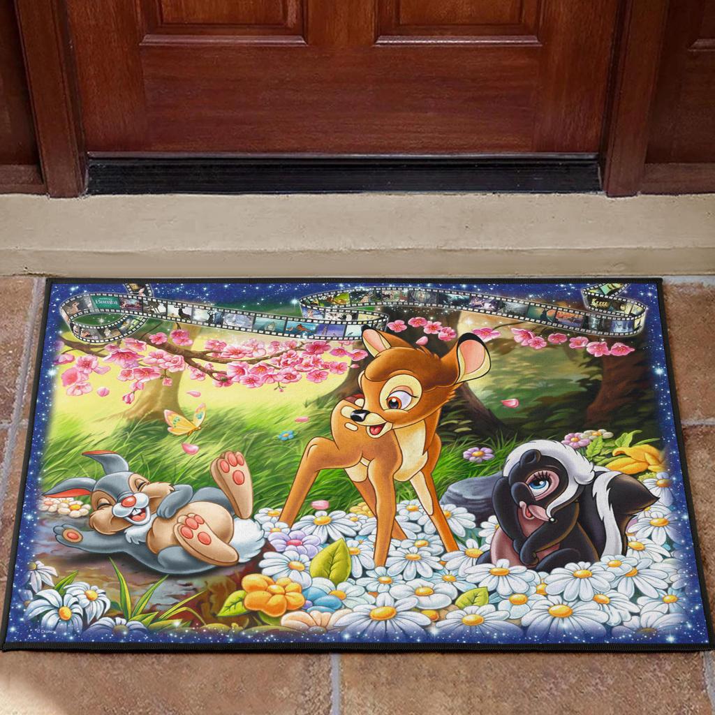 Bambi Cartoon Welcome Mat | Decorative Doormat for Home
