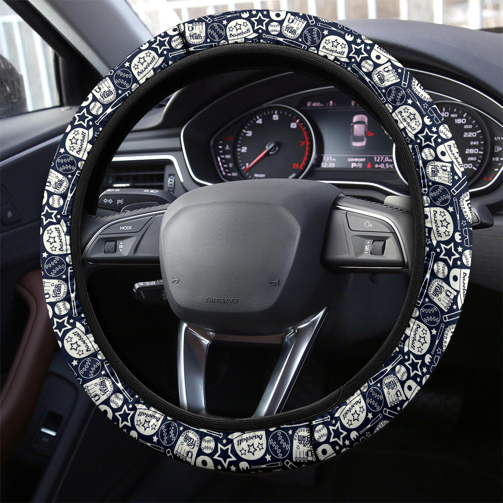 US Baseball Team Premium Steering Wheel Cover for Cars 7068