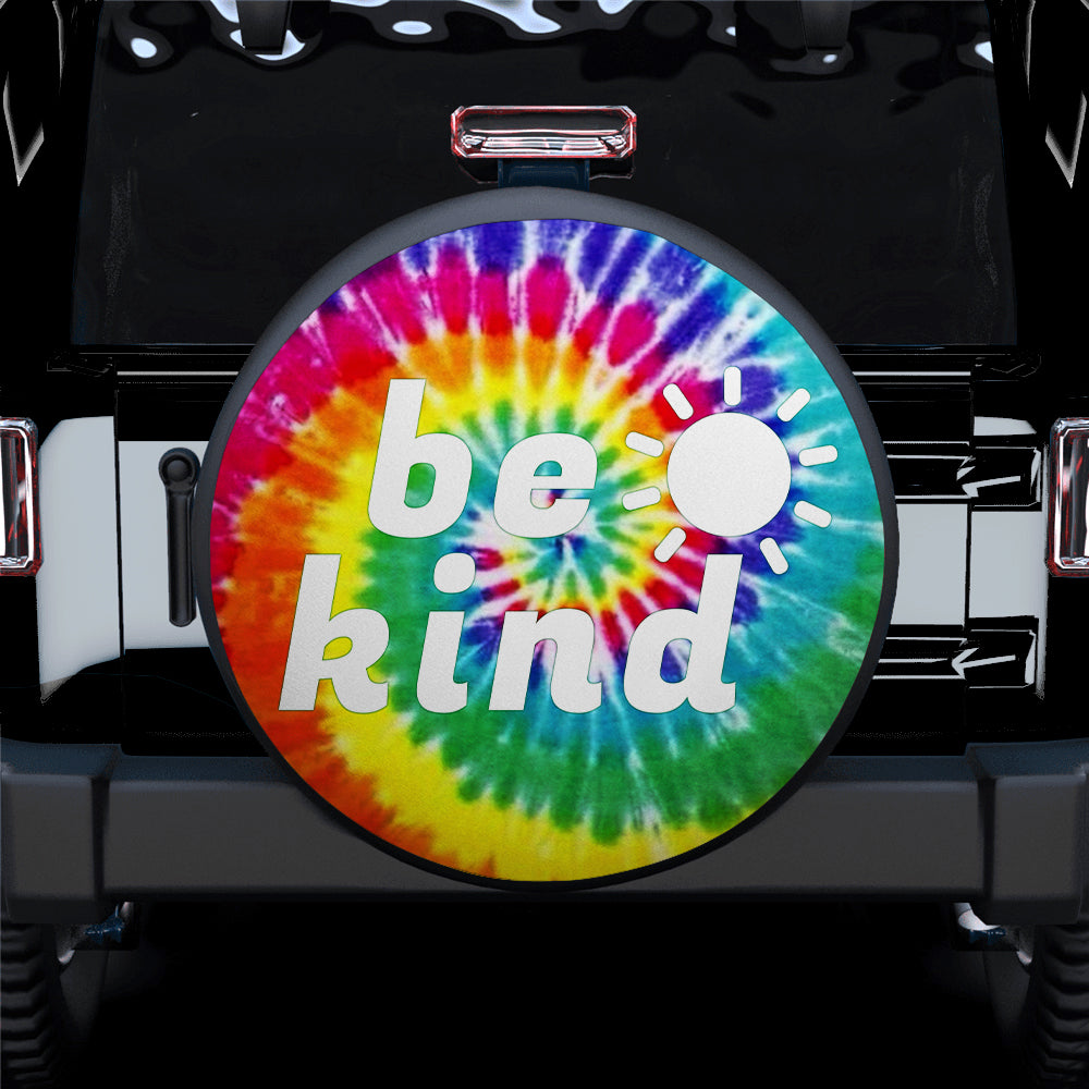 Be Kind Tie Dye Camping Gift for Jeep Car Spare Tire Cover