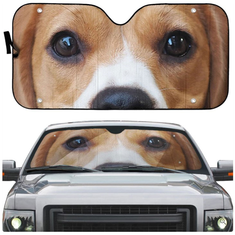 Custom Beagle Dog Eyes Auto Sun Shades Windshield Accessories Gift