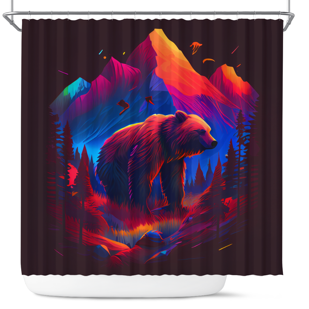 Bear Mountain Scenic Shower Curtain for Bathroom Decor