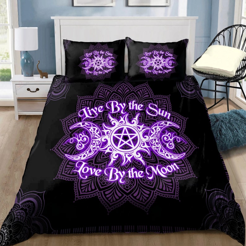 Mandala Wicca Duvet Cover Bedding Set with 2 Pillowcases